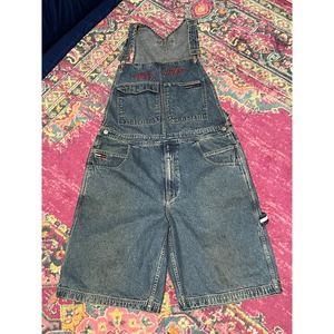 Iconic 90s Tommy Hilfiger vintage Denim Shorts Overalls Size L